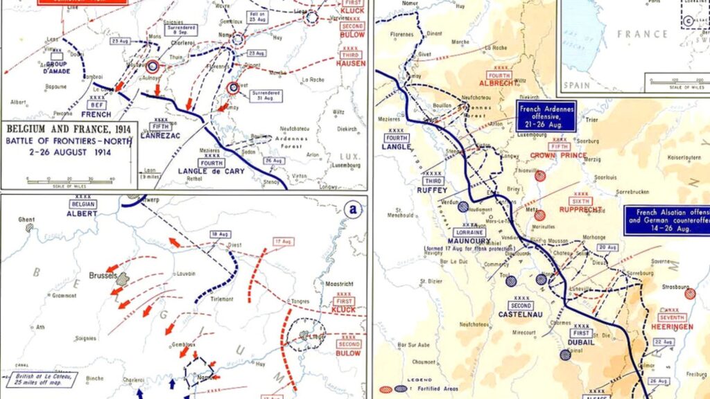 Race to the Sea in World War I Map