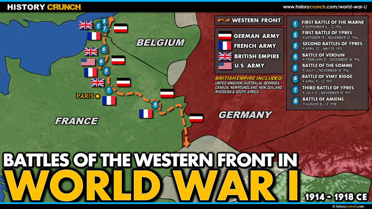 Western Front World War I Map
