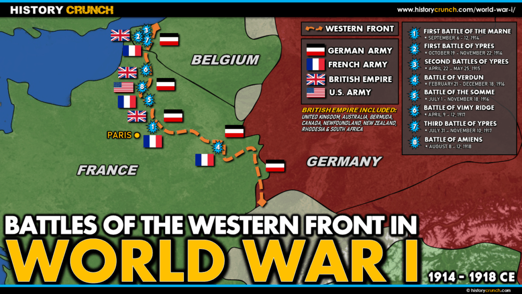 World War I Western Front Map