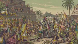 Spanish and Aztec Meet