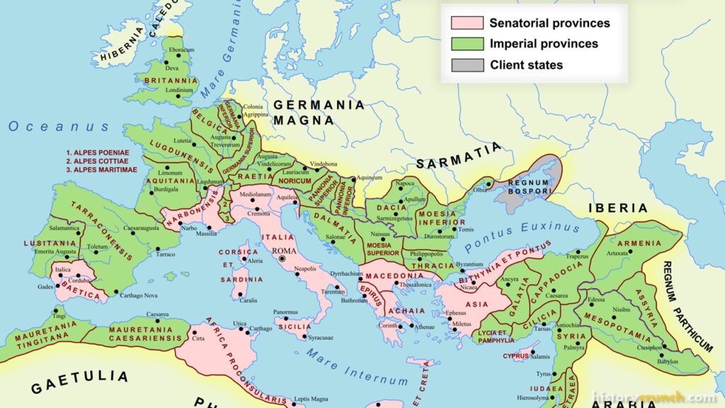 Collapse of Ancient Rome Map