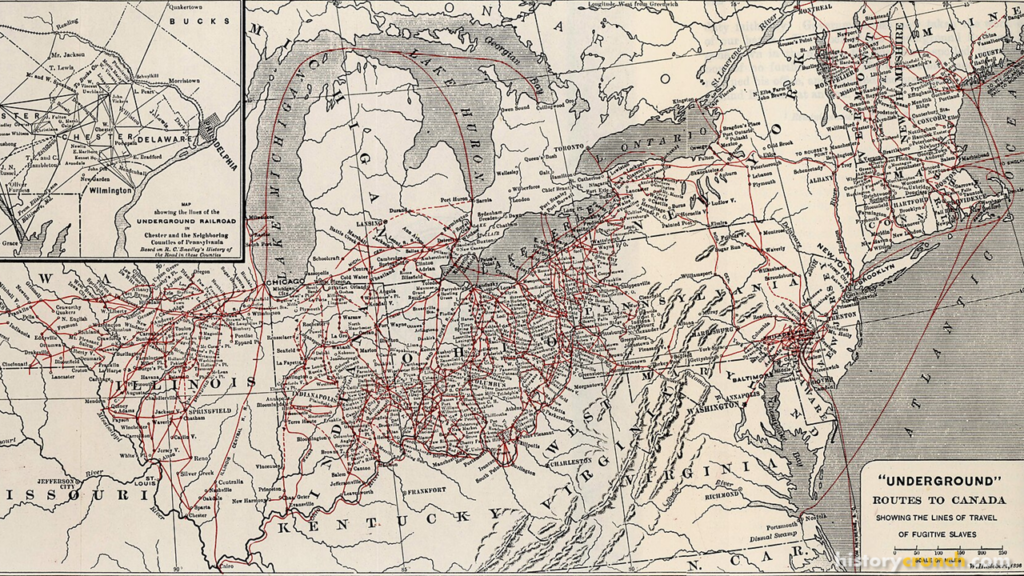 Underground Railroad Map