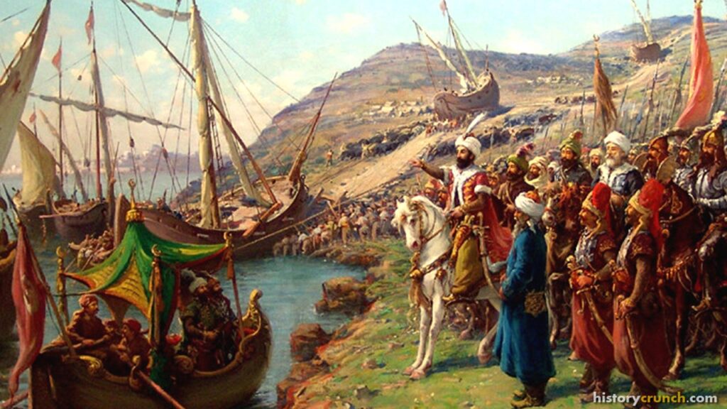Mehmed II at the siege of Constantinople
