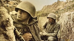 Soldiers in trench during conflict of the Soviet Union in World War II